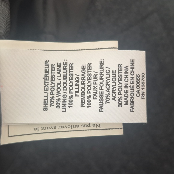 NWT RW & CO Hooded wool-blend coat - Picture 8 of 8